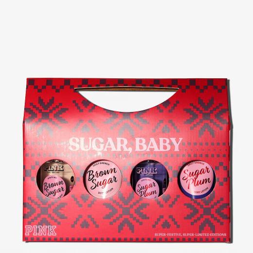 SET DE REGALO DE 4 PRODUCTOS PINK CREMA Y FRAGANCA