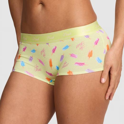 PANTI ESTILO BOYSHORT DE ALGODÓN CON LOGO